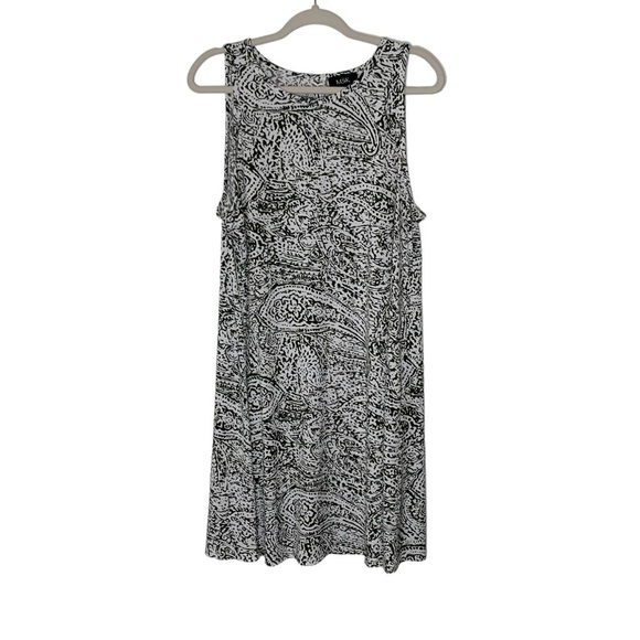 MSK white and olive green abstract paisley sundress. EUC.‎ Size XL - Picture 1 of 8